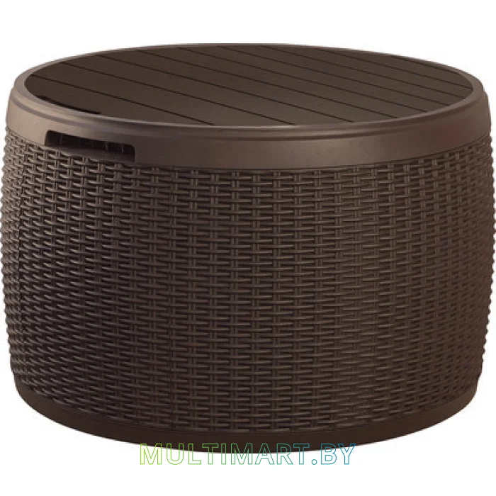 Стол Keter Circa Rattan Box (коричневый)